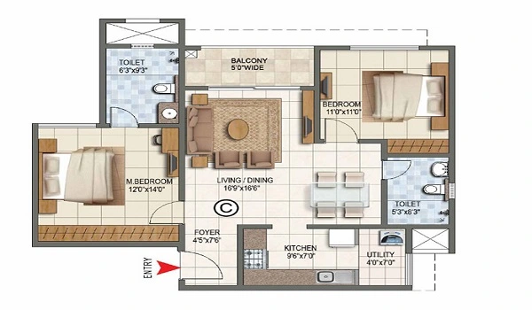 Featured Image of Godrej Regal Pavilion 4 BHK Floor Plan